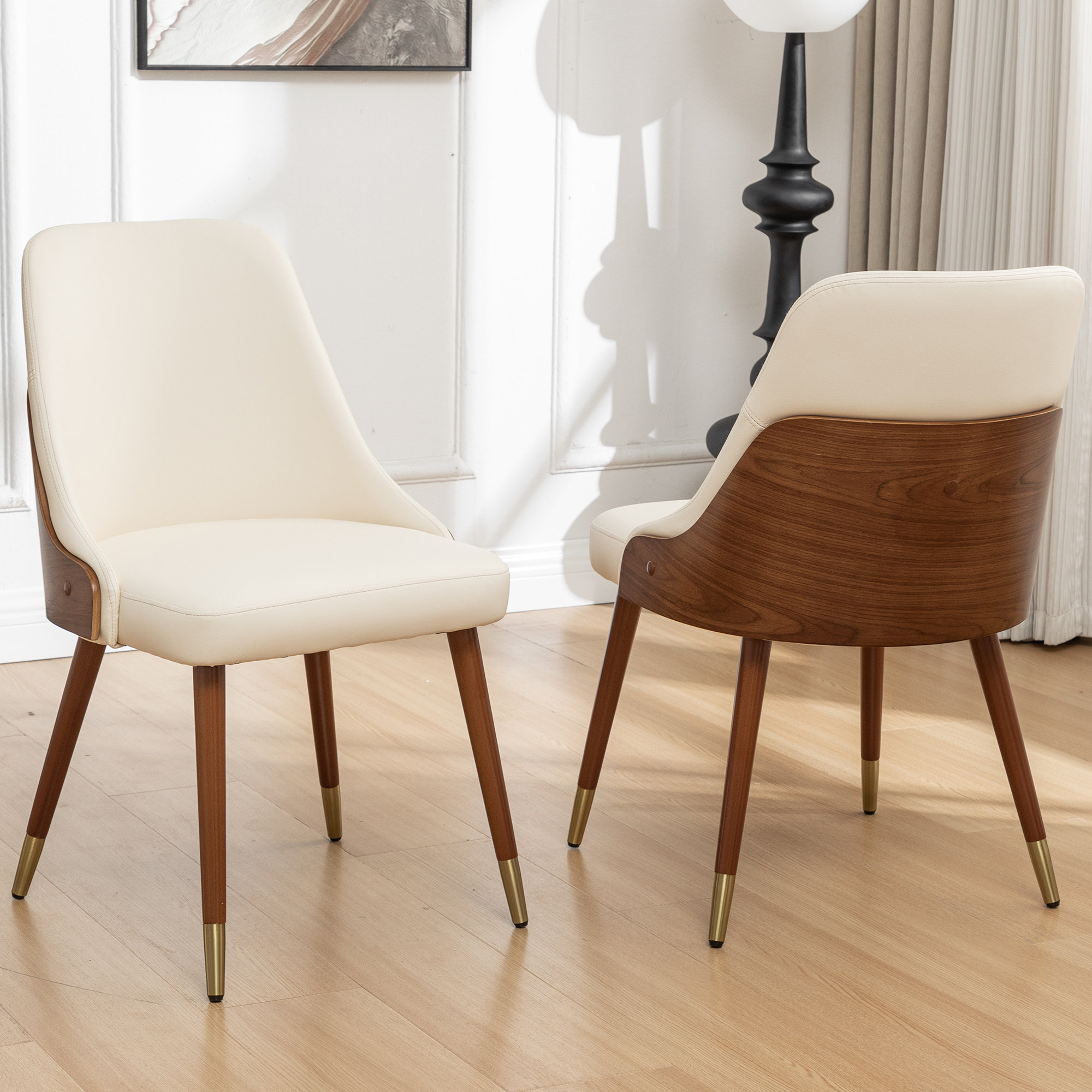 George Oliver Jahmai Upholstered Parsons Chairs (Set of 2